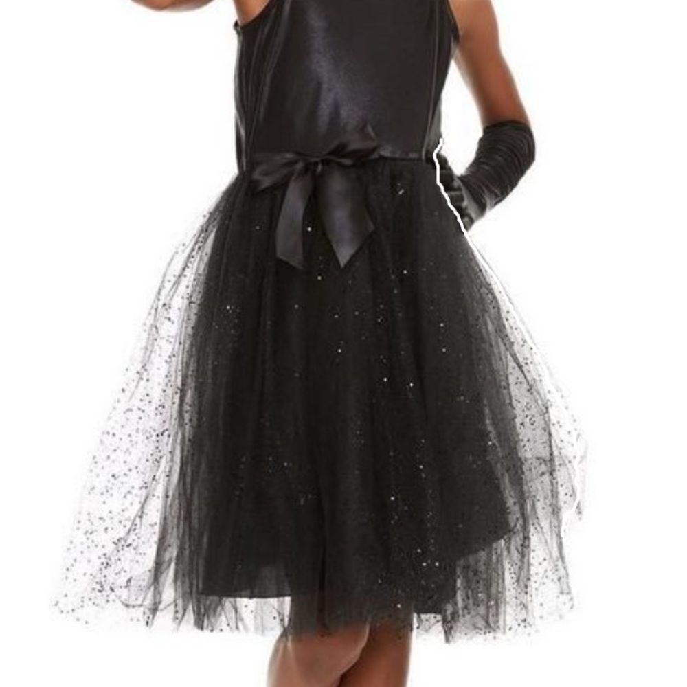 Lil Socialite Black Tulle Dress with Bow